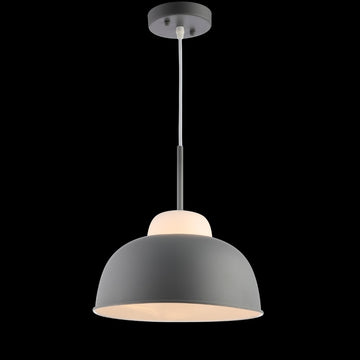Simon 12" Adjustable Metal/Glass LED Pendant - JONATHAN Y